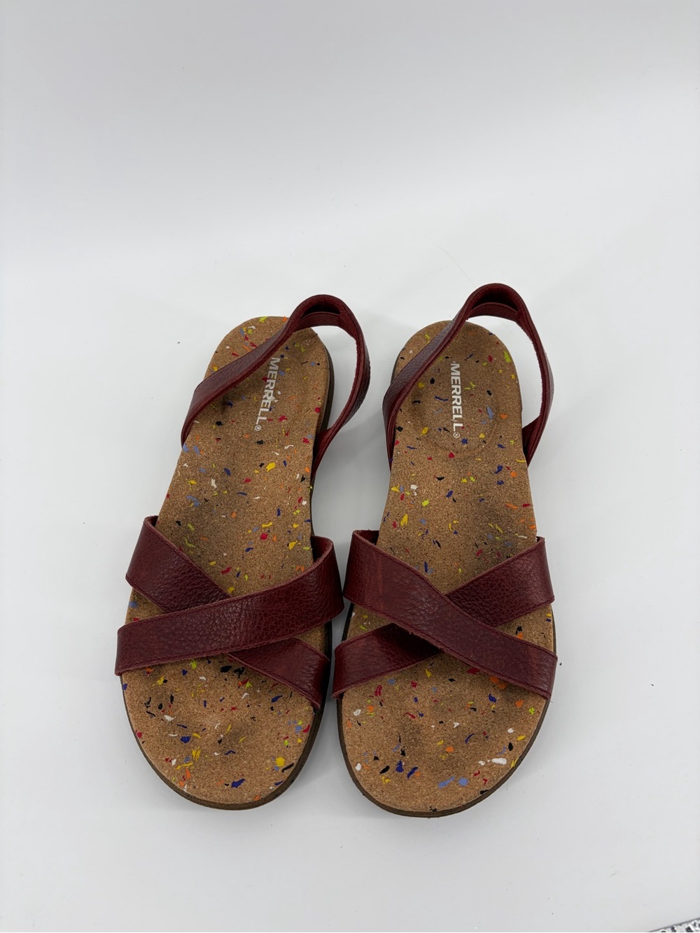 Merrell "Napa Valley" Sling In Merlot Womens Leather Sandal Size 8